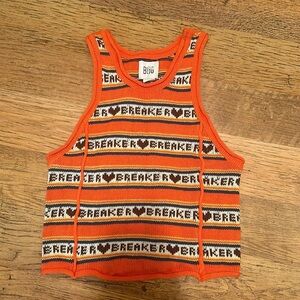 BDG Heart Breaker Striped Knitted Tank Top A21